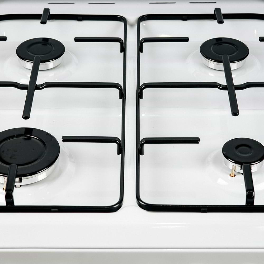 Плита кухонная газовая Grunhelm G4FG6612W-0 (60 см) 4 конфорки Газконтроль Электроподжиг Ящик для по Київ - зображення 4