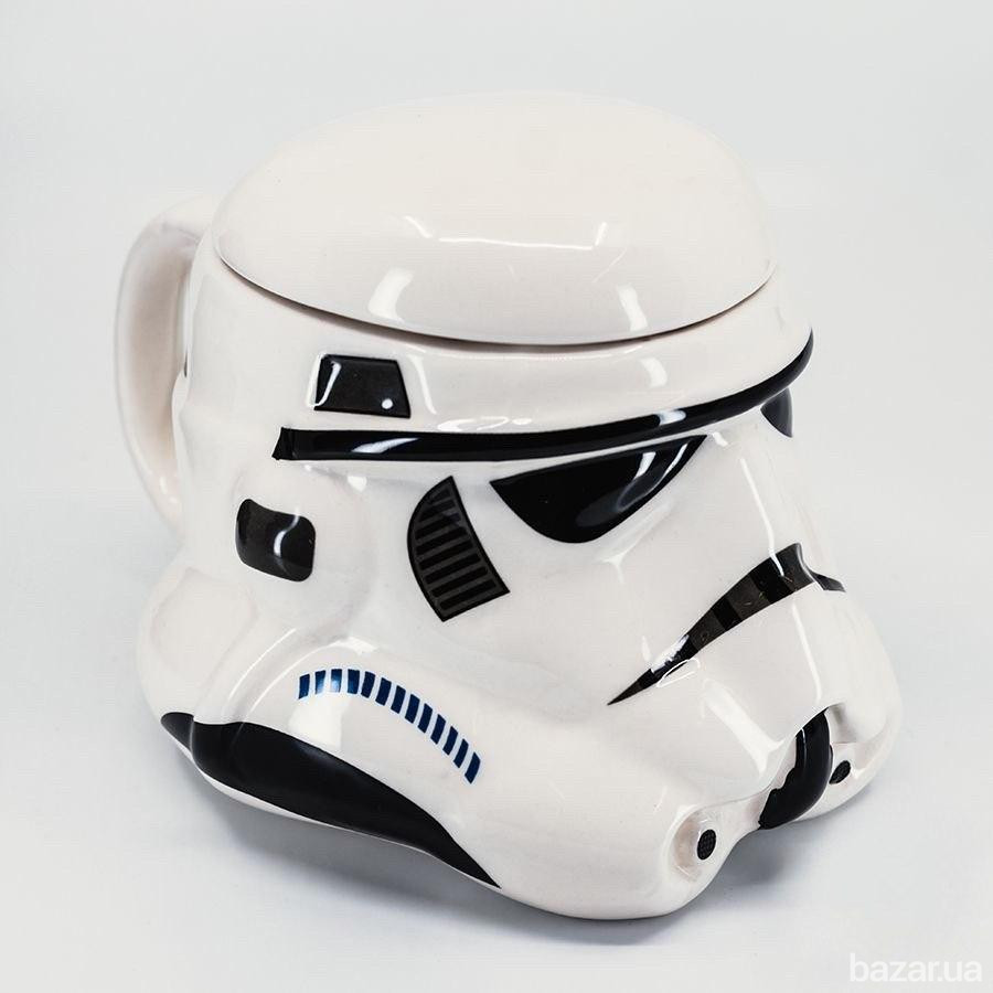 Чашка Кружка Бокал с крышкой Star Wars 3D  Штурмовик (Белая) Керамика Київ - зображення 5