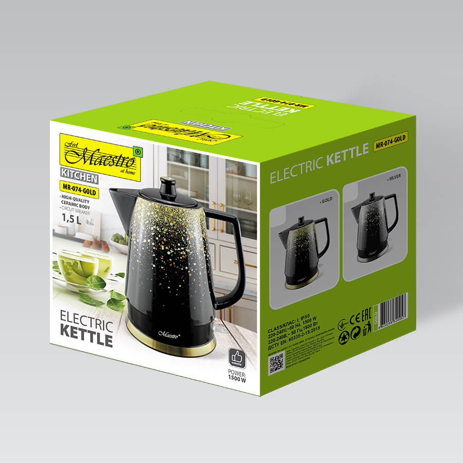 Электрочайник Maestro MR-074-Gold 1.5 л золотистый Київ - зображення 3