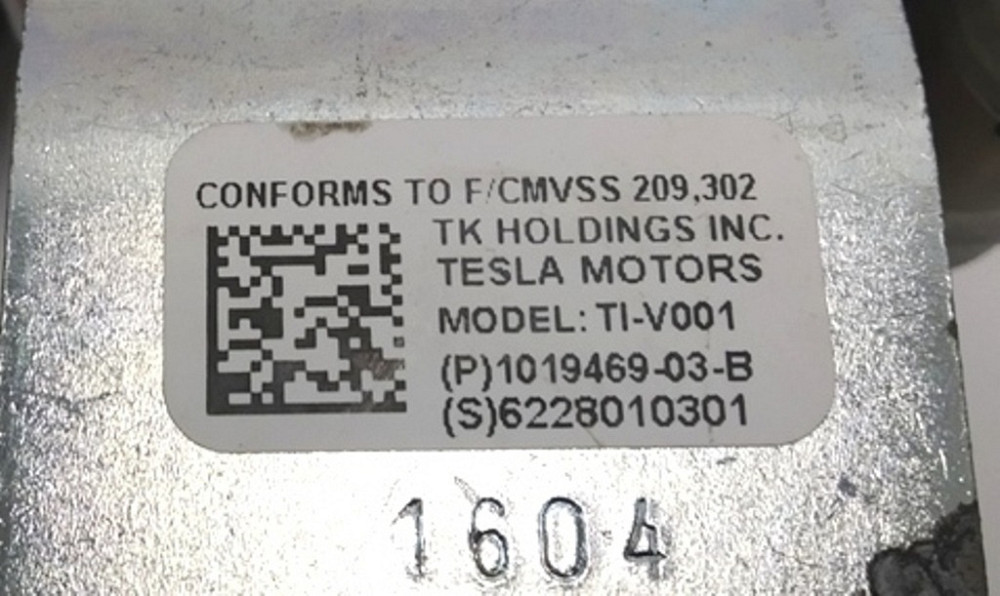 Ремень безопасности передний пассажирский (USA) Tesla model S, model S REST 1019469-03-B Киев - изображение 6