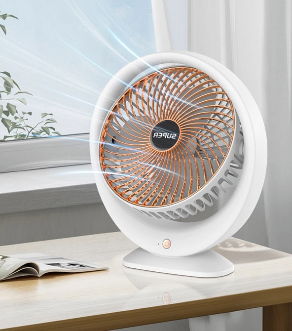 Вентилятор настольний с поворотом 180° 19128 4.5 Вт белый Киев - изображение 7