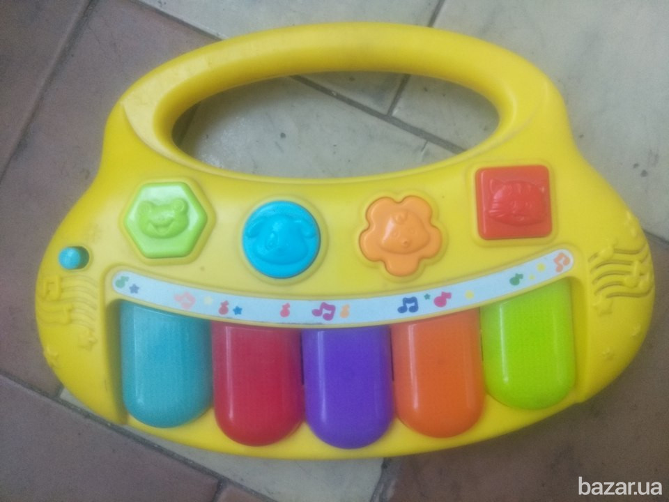 Переносне дитяче міні-піаніно з кольоровою світлоіндикацією. Львів - зображення 1