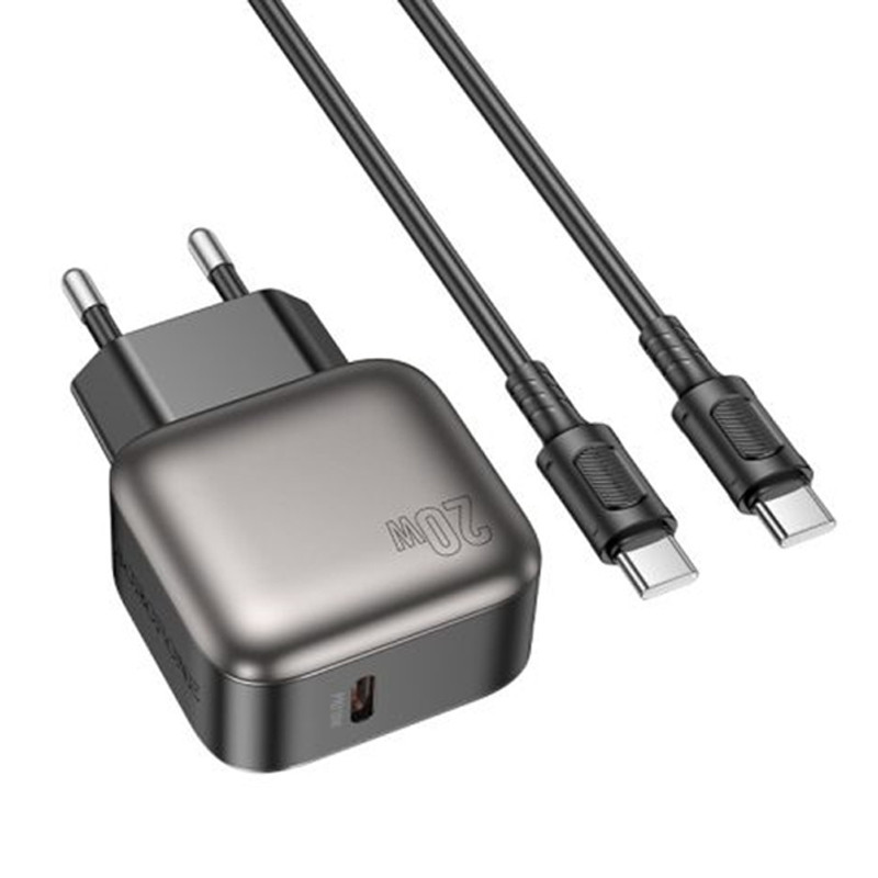 СЗУ Borofone BAS53A Absolute PD20W (1USB-C) + кабель Type-C to Type-C Херсон - изображение 1