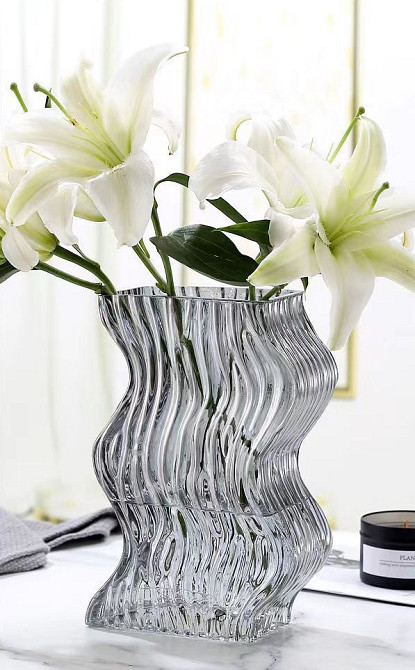 Ваза для квітів 14191 9х14.5х26.5 см чорна Киев - изображение 1