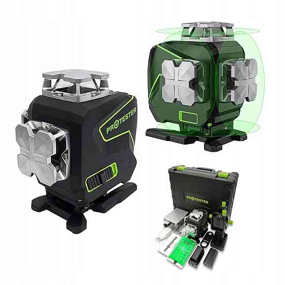Профессиональный лазерный уровень PREMIUM, 4x360°(LCD, Bluetooth, ДУ, зеленый луч) PROTESTER LL516G Харків