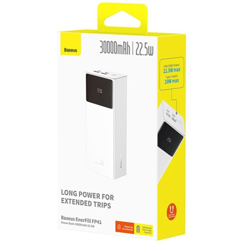 Портативное ЗУ Power Bank Baseus EnerFill FP41 PD22.5W 30000 mAh (E0027K) Херсон - зображення 3