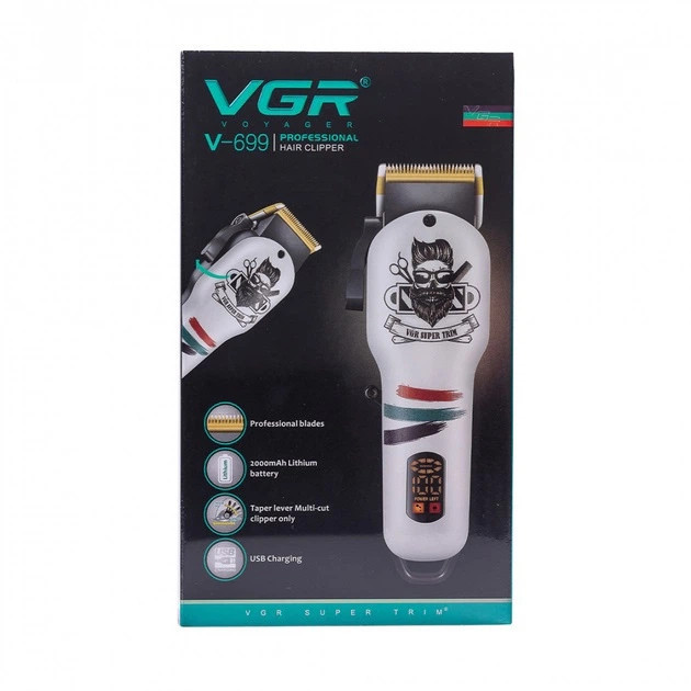 Машинка для стрижки аккумуляторная VGR V-699 WHITE 5 Вт белая Киев - изображение 4