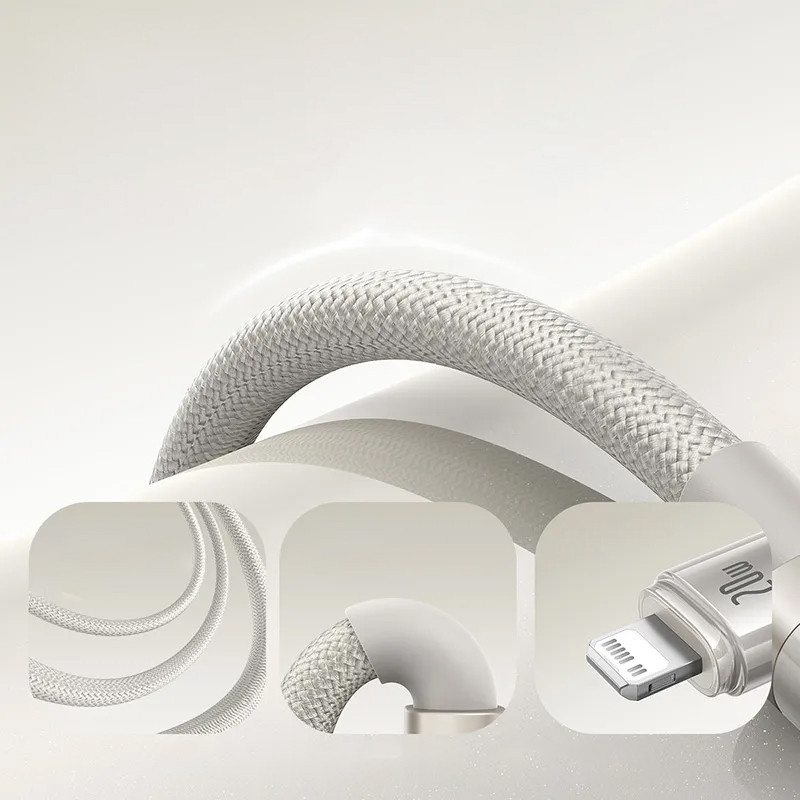 Дата кабель Baseus Titanium Alloy Fast Charging USB to Lightning 2.4A (1m) (P10378102) Херсон - зображення 4