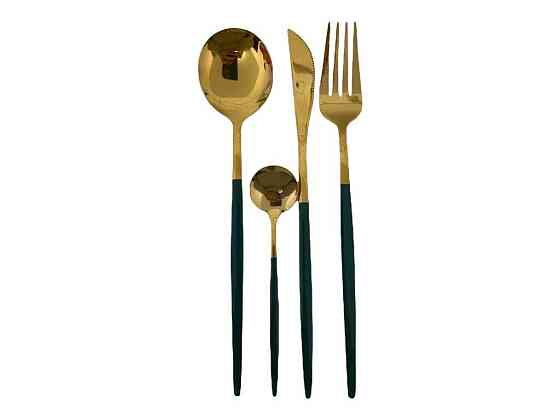 Набор столовых приборов зеленый на 2 персоны (код 00213) Киев