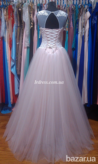 Пудровое платье для свадьбы, росписи, выпускного бала Київ - зображення 6
