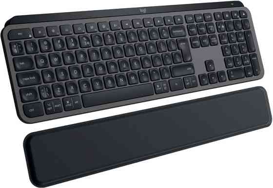 Клавиатура компьютерная безпроводная Logitech MX Keys S Plus Palm Rest Graphite L920-011589 графитов Киев