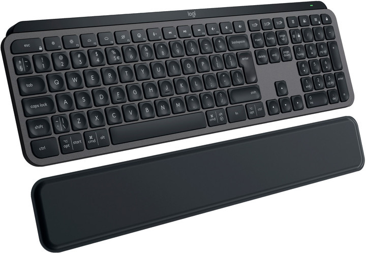 Клавиатура компьютерная безпроводная Logitech MX Keys S Plus Palm Rest Graphite L920-011589 графитов Київ - зображення 1