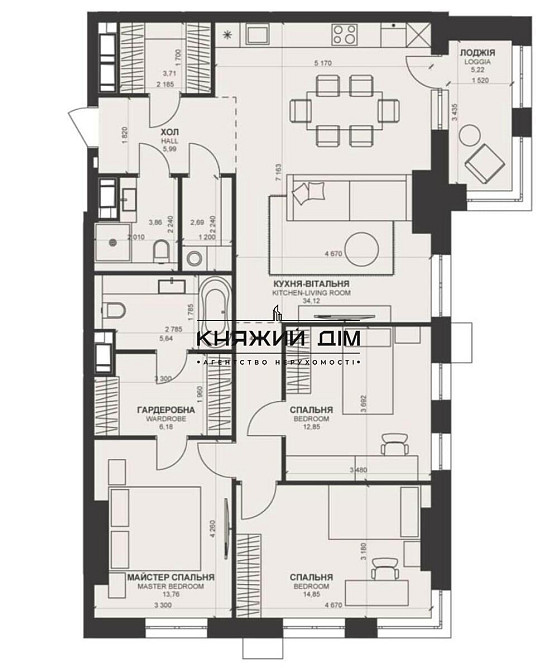 Продаж 3-х кімнатної роздільної в ЖК TRIIINITY Киев - изображение 11