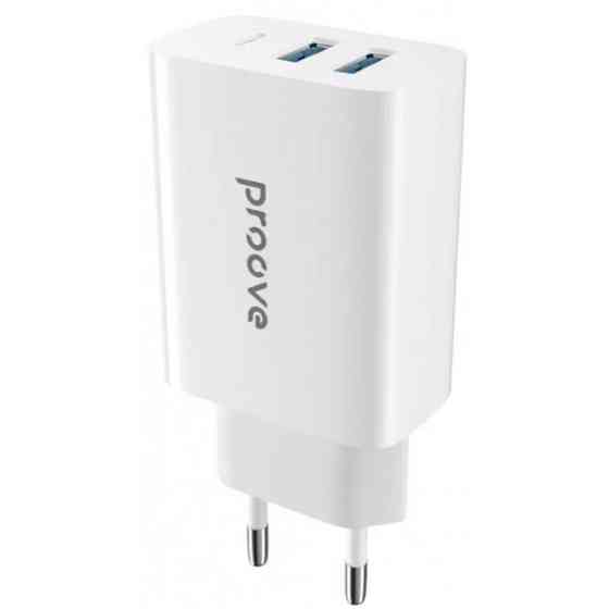 Мережевий зарядний пристрій Proove Rapid 30W 2 USB + Type-C White (WCRP30210002) (Код товару:37764) Харьков
