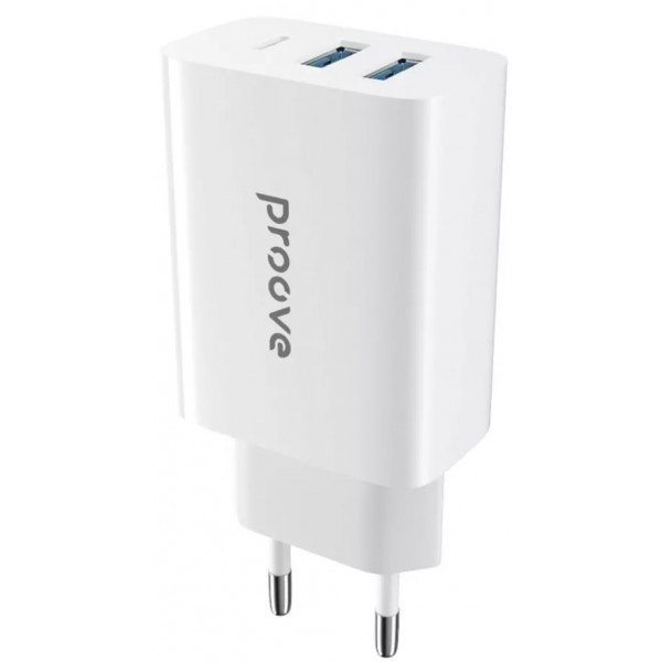 Мережевий зарядний пристрій Proove Rapid 30W 2 USB + Type-C White (WCRP30210002) (Код товару:37764) Харьков - изображение 1