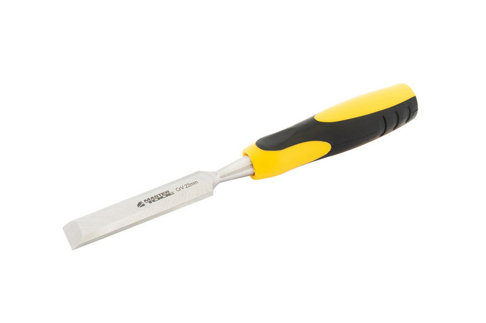 Стамеска плоская по дереву ударная MASTERTOOL CrV 22 мм с двухкомпонентной ручкой 14-1522 Харьков - изображение 8