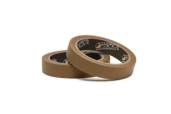Лента малярная высокотемпературная MASTERTOOL GripBond Pro High-Temp 19 мм×20 м 2 шт коричневая 79-9 Харьков