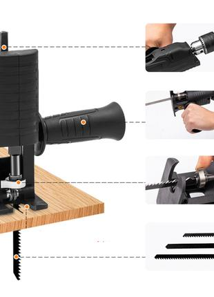 Насадка адаптер на дрель шуруповерт, сабельная пила лобзик, 9 пилок, инструмент для резки Київ - зображення 5