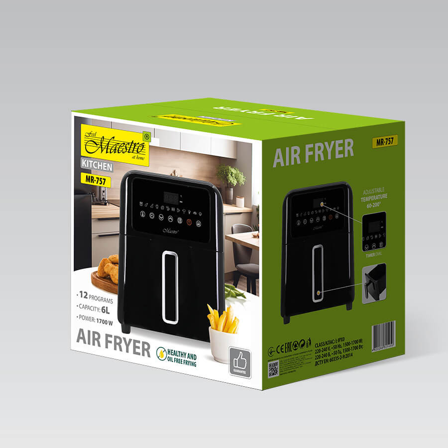 Аэрофритюрница Maestro MR-757 1700 Вт черная Київ - зображення 4