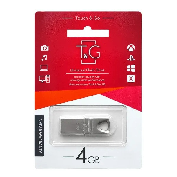 Флеш пам'ять T&G 117 4GB Metal Series Silver (TG117SL-4G) Харків - зображення 2