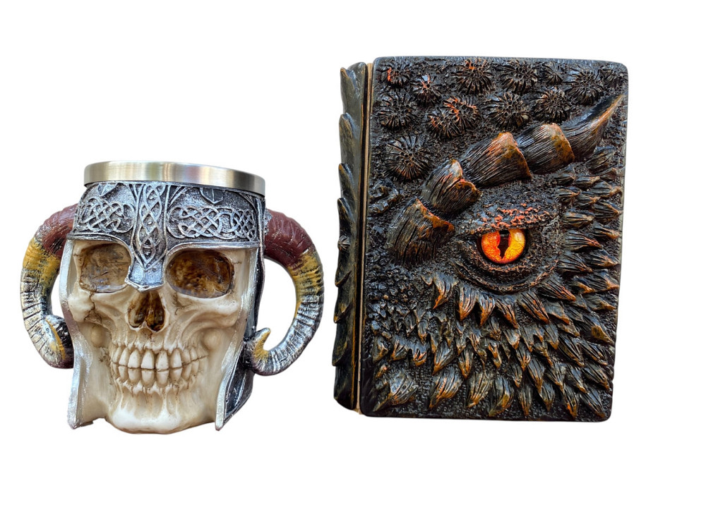 Подарочный набор Кружка 3D Рогатый Череп и Блокнот 3D «Жар Сердца Дракона» Київ - зображення 1