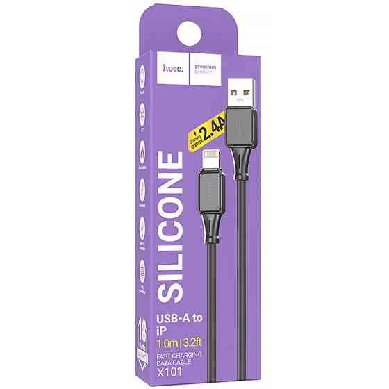 Дата кабель Hoco X101 Assistant USB to Lightning 2.4A (1m) Херсон