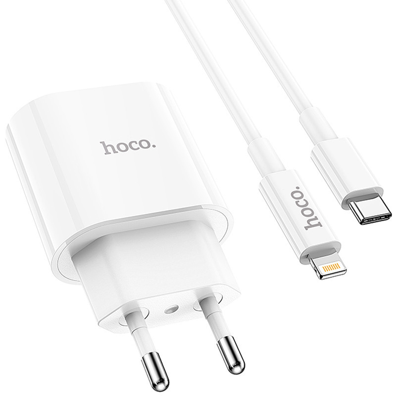 СЗУ Hoco C94A Metro PD20W (1USB-C) + кабель Type-C to Lightning Херсон - зображення 4