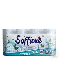 Бумага туалетная Soffione Decoro DecoroFamily pack двухслойная 8 шт