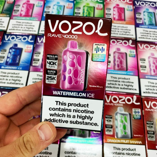 Кавун з льодом • Сигарета світло-музична Vozol Rave 40000 тяг Ужгород - зображення 4