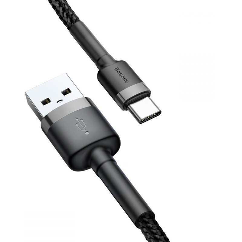 Дата кабель Baseus Cafule Type-C Cable 3A (1m) (CATKLF-B) Херсон - зображення 2