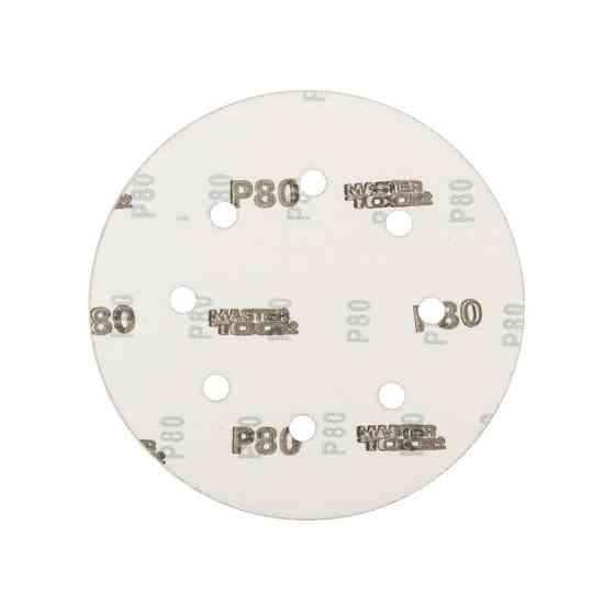 Круг шлифовальный на липучке MASTERTOOL 180 мм/8 отв P80 набор 5 шт 08-1808-H Харьков