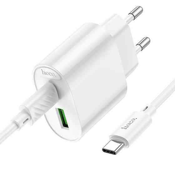 СЗУ Hoco C109A Fighter PD20W+QC3.0 (1USB-A/1C) + кабель Type-C to Type-C Херсон