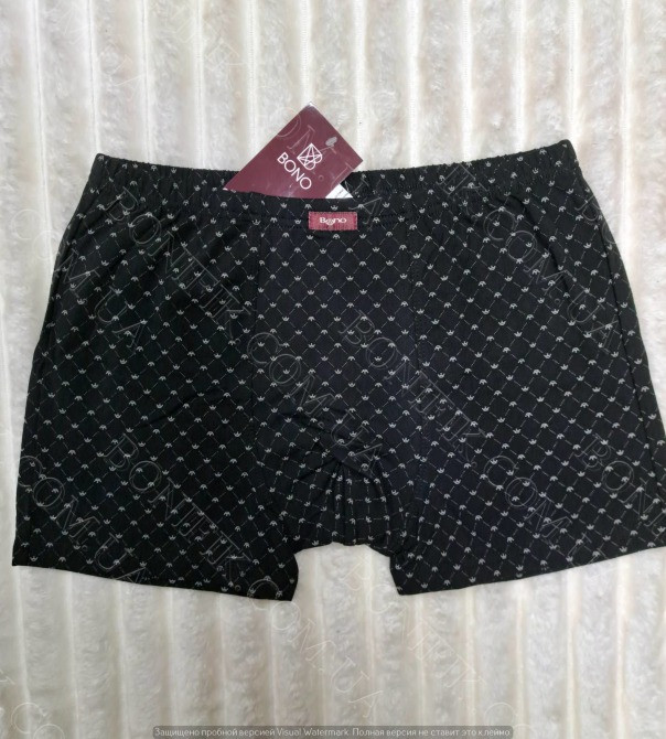 Мужские боксёры черного цвета с рисунком (арт. МШ 950354) Кривий Ріг - зображення 1