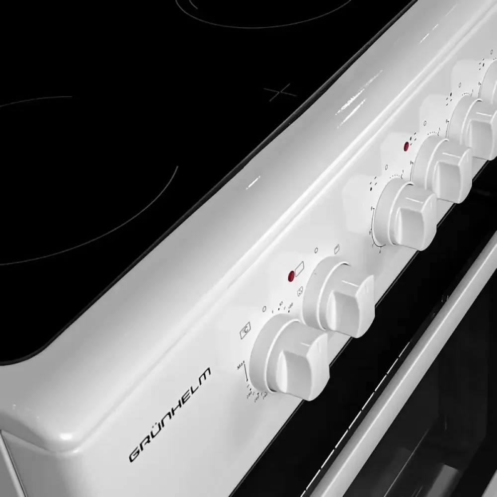 Плита стеклокерамическая электрическая Grunhelm EFC6613W с духовкой 133516 Київ - зображення 8