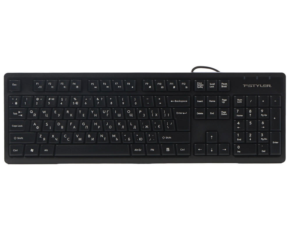Клавиатура компьютерная проводная A4Tech FKS12(Black) черная Київ - зображення 1