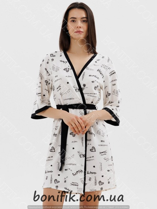Женский домашний халат с рисунком "Dreamy Hearts" (16801) (арт. 1770) Кривий Ріг - зображення 1