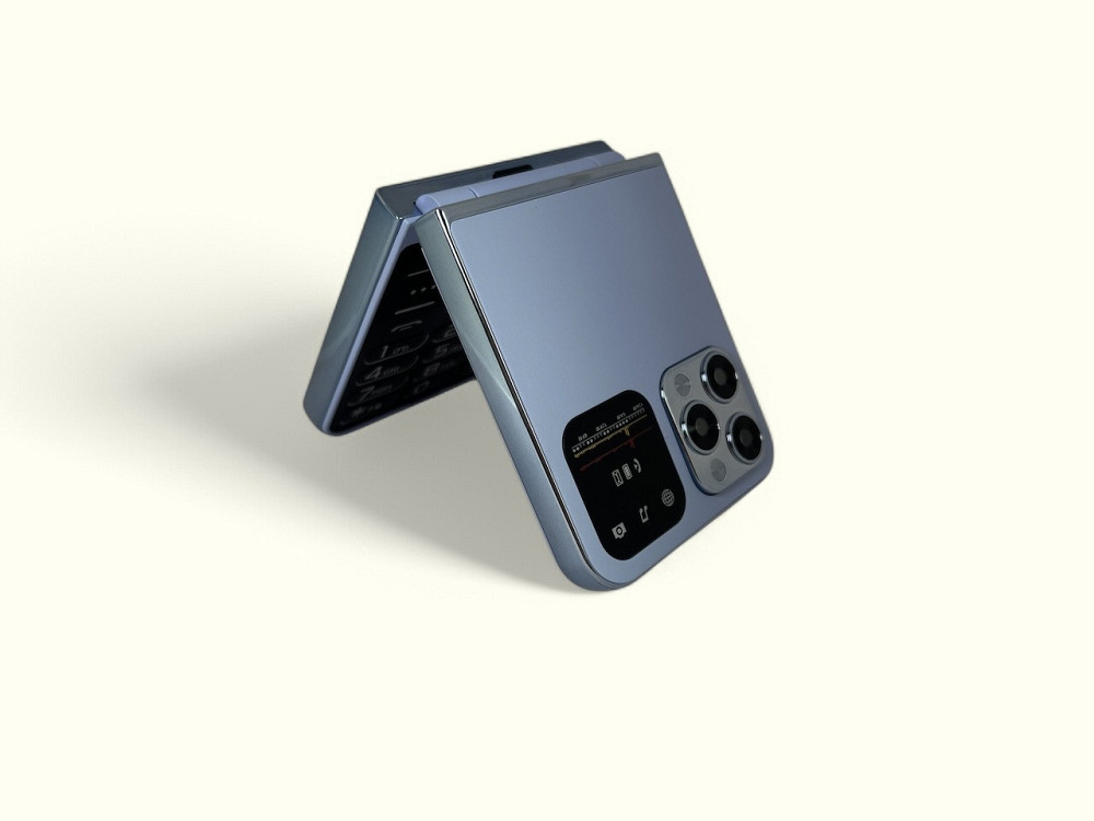 Кнопочный мобильный телефон раскладушка AIEK I16 Max на 4 сим карты Blue Киев - изображение 5