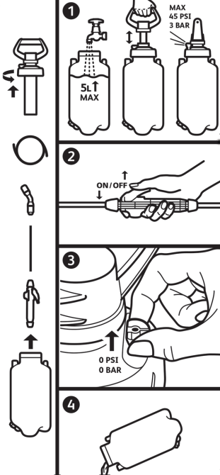 Опрыскиватель HoZelock 45078020 7 л для профессиональной дезинфекции Киев - изображение 2