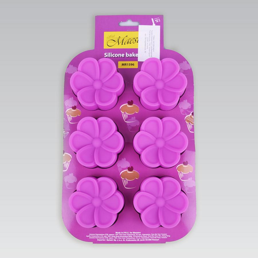Форма для випікання кексів Maestro Квіти MR-1596-New 17.5х31.2 см Київ - зображення 1