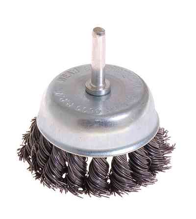 Щетка торцевая MASTERTOOL из плетеной проволоки Ø 75 мм со стержнем ¼" 19-7307 Харьков