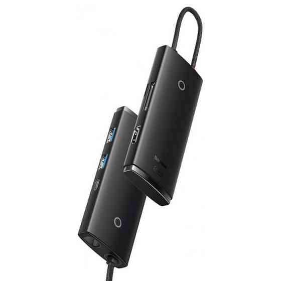 Переходник HUB Baseus Lite Series 6in1 (Type-C to HDMI + 2xUSB 3.0 + PD+SD/TF) (WKQX05) Херсон