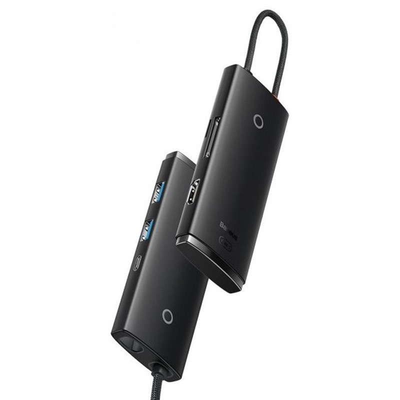 Переходник HUB Baseus Lite Series 6in1 (Type-C to HDMI + 2xUSB 3.0 + PD+SD/TF) (WKQX05) Херсон - зображення 3