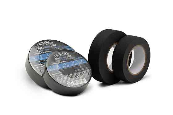 Лента изоляционная MASTERTOOL GripBond Pro Lavsan текстильная 19 мм×12 м черная 44-9612 Харків