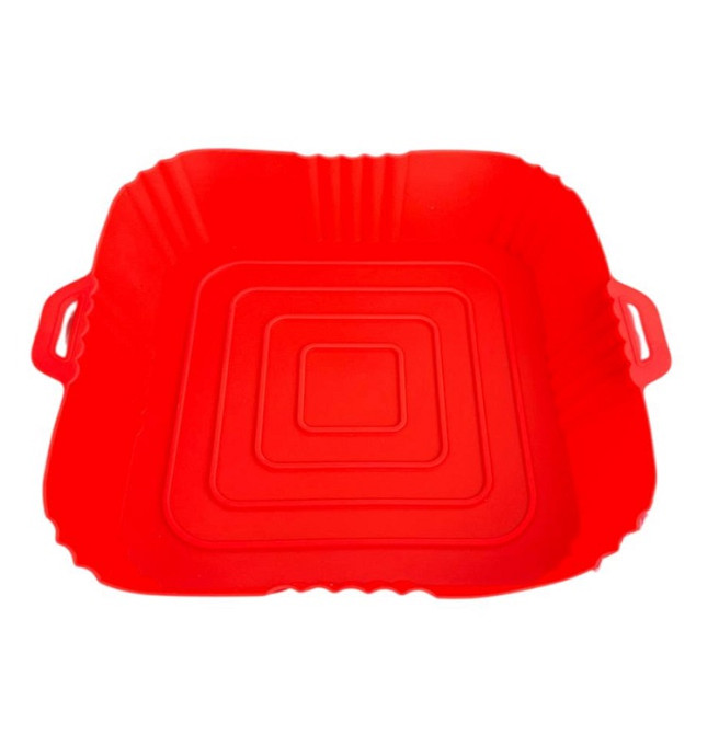 Форма в аерогриль квадртаная силиконовая 19316 19х19х4 см красная Київ - зображення 1