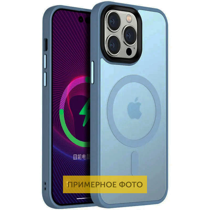 TPU+PC чехол Metal Buttons with MagSafe Colorful для Apple iPhone 16 Pro Max (6.9") Херсон - изображение 1