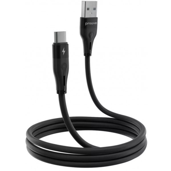 Кабель Proove Soft Silicone USB to Type-C 2.4A 1m Black (CCSO20001201) Харків - зображення 2
