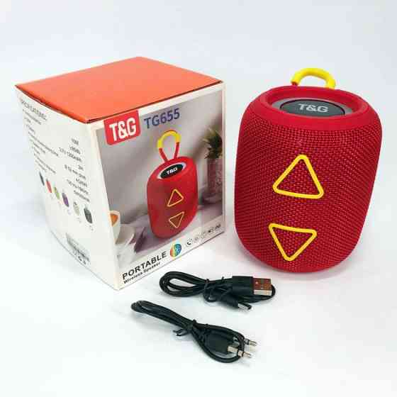 Колонка портативная Bluetooth T&G TG655 red красная Київ