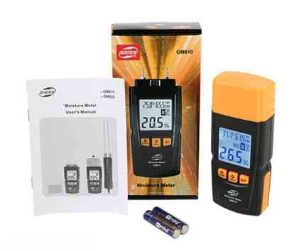Влагомер игольчатый для древесины 2-70% (28 пород, 4 типа) BENETECH GM610 Харків