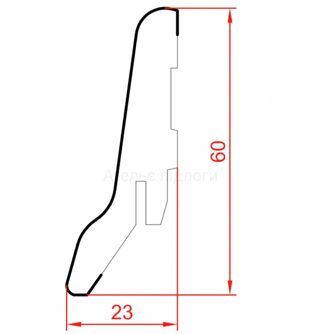 Плінтус МДФ Super profil ПП1662 Білий Киев - изображение 3