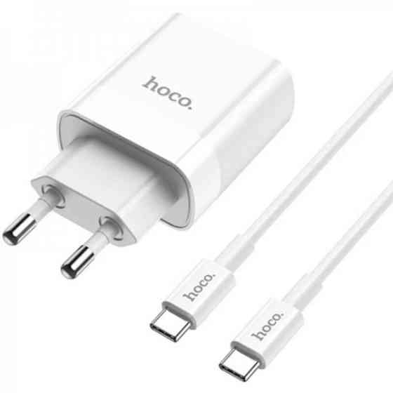 Мережевий зарядний пристрій Hoco C80A 2 USB 3.1A Type C White Харків
